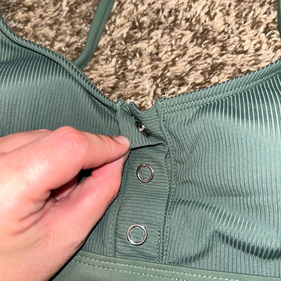 Olive Green Swim Top - Picture 2 of 5